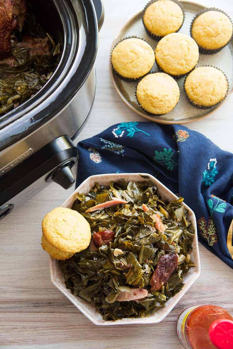 Slow Cooker Collard Greens with Smoked Turkey Sense & Edibility