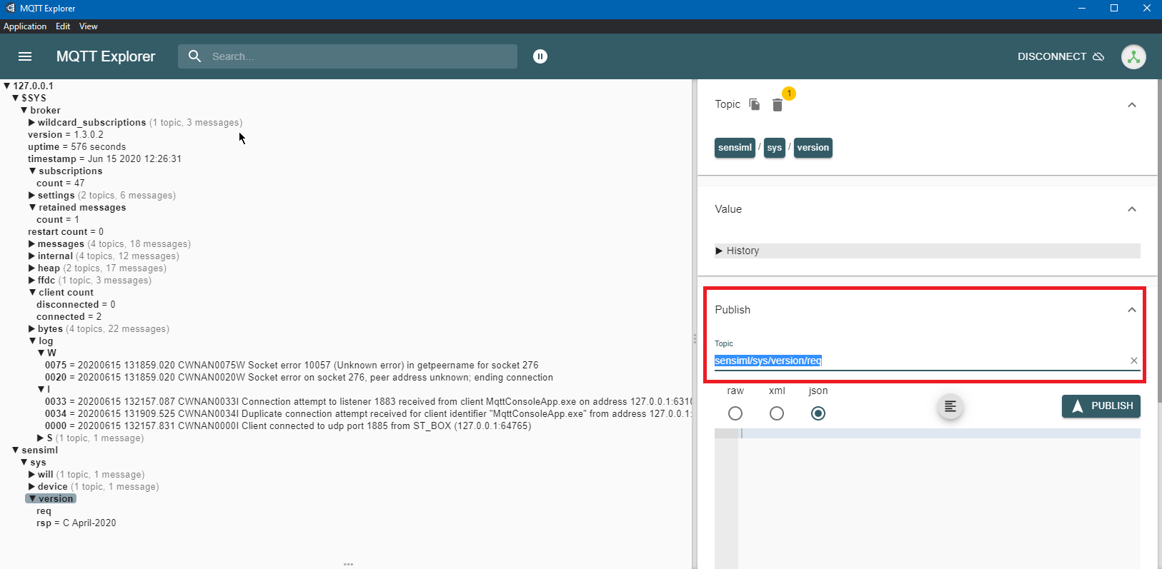 Integrating MQTT — SensiML Documentation