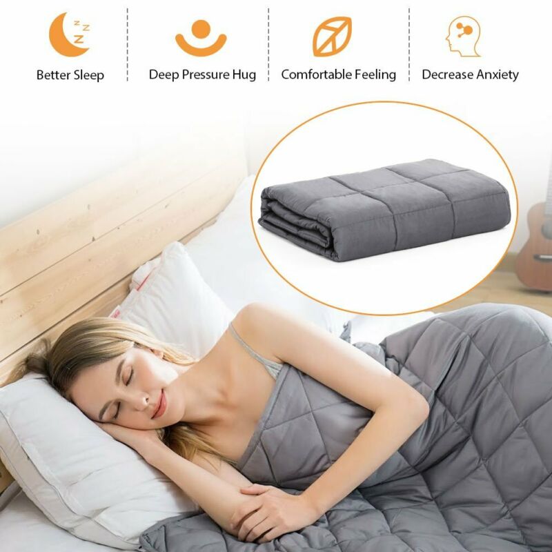 Weighted Blanket Ideal For Anxiety, Stress Relief, Sensory Therapy