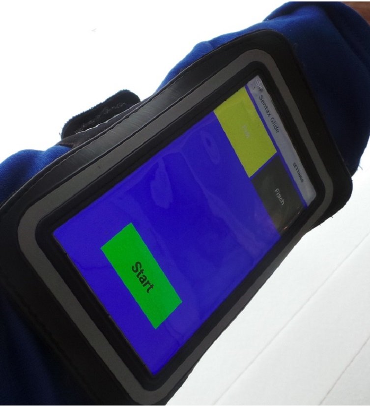 Välj skida och tryck sedan på "Start" . Sentax Glide loggar automatiskt