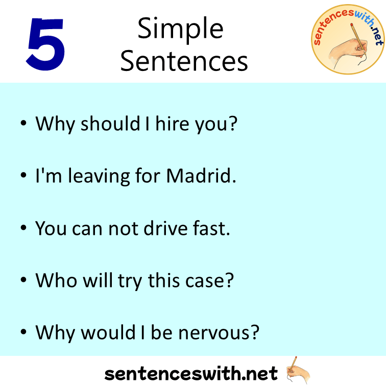 5 Simple Sentences Examples, Simple in a Sentence