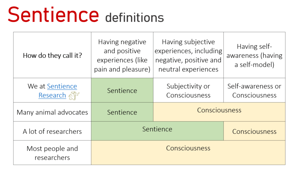 Sentience Sentience Research