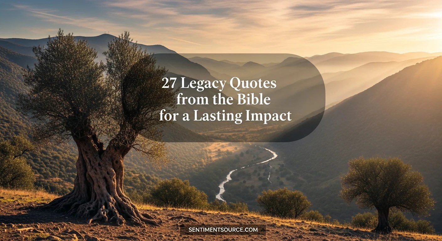 27 Legacy Quotes from the Bible for a Lasting Impact SentimentSource