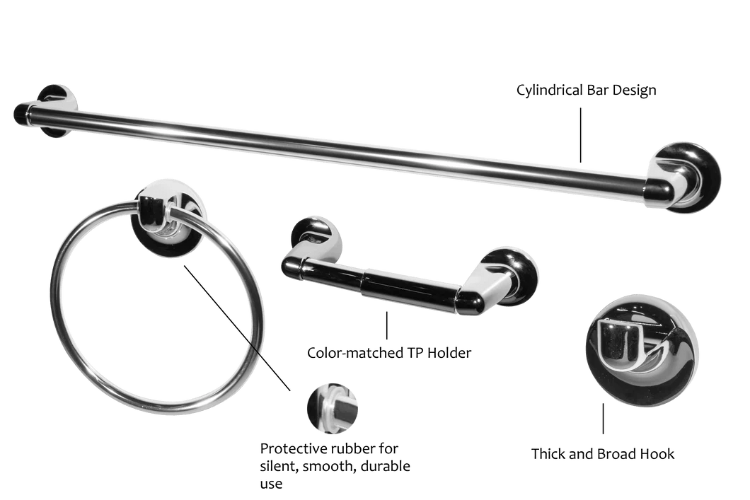 SENTO Chapter Collection 4Piece Bath Hardware Accessory Set