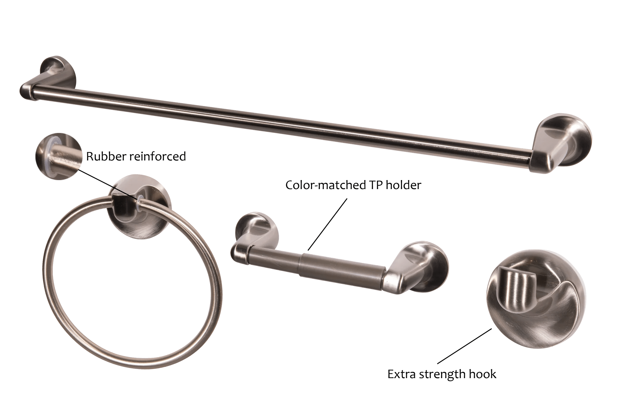 SENTO Chapter Collection 4Piece Bath Hardware Accessory Set