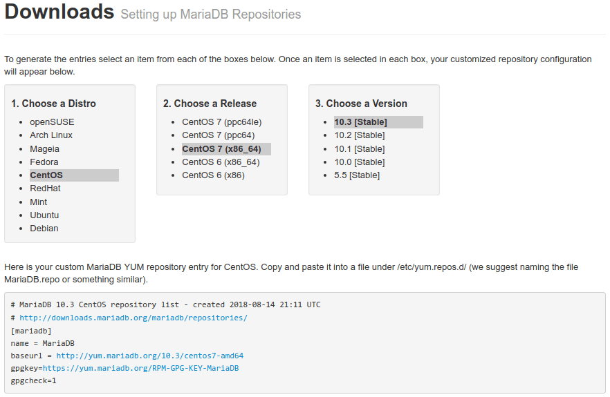 Setup MariaDB on Linux (DEPRECATED v4) Senzing®