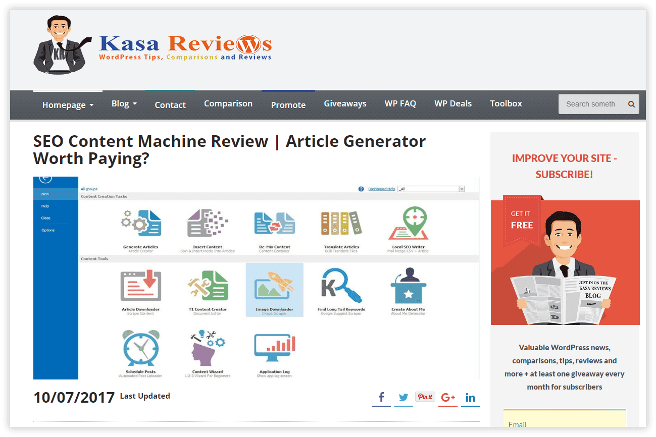 Kasa Reviews SEO Content Machine 4.48/5 SEO Content