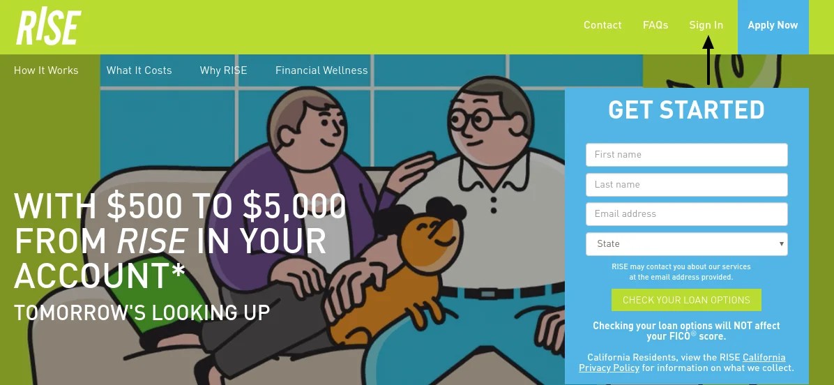 Create Rise Account To Apply Loan