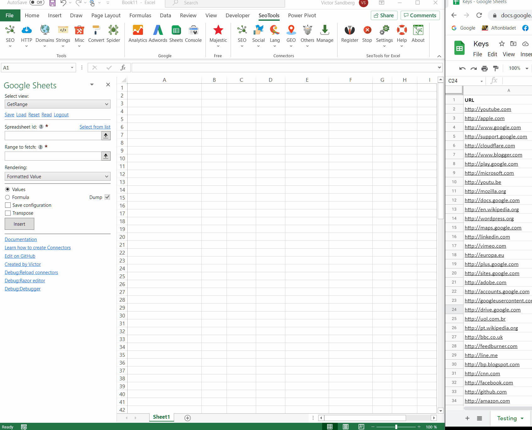 Google Sheets Connector