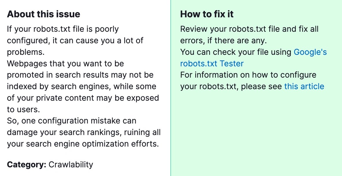 How to Fix "Robots.txt File has Format Errors" (Semrush Audit)