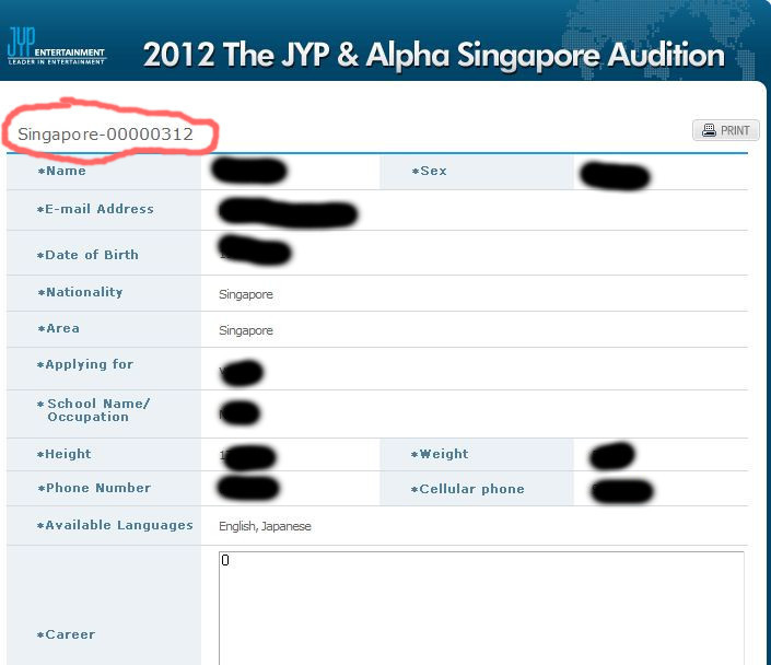 JYP/ Alpha 2012 Audition Things to note