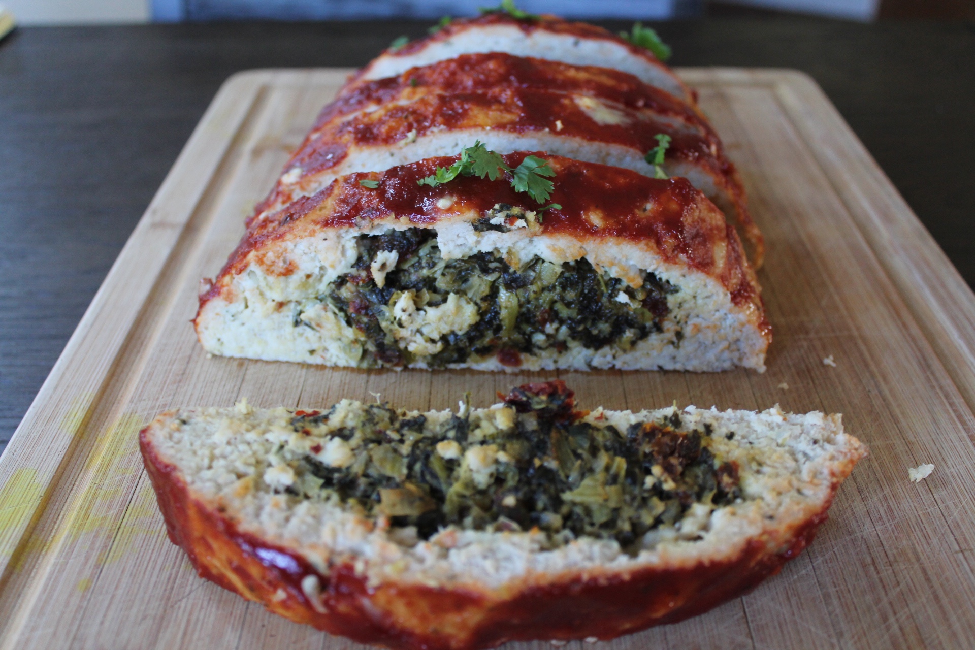 leek and spinach stuffed turkey meatloaf Sep Cooks