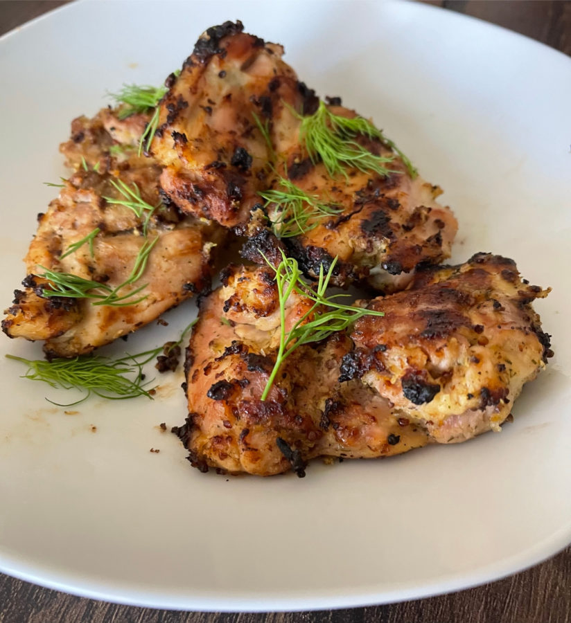 mustard dill chicken thighs Sep Cooks roasted or grilled