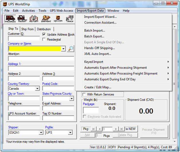 UPS WorldShip Integration