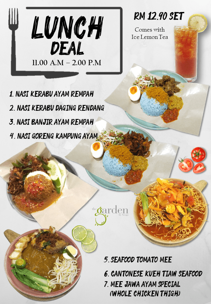 [THE GARDEN BY SERAPI] SET LUNCH DEAL Serapi Food. Serapi Corner