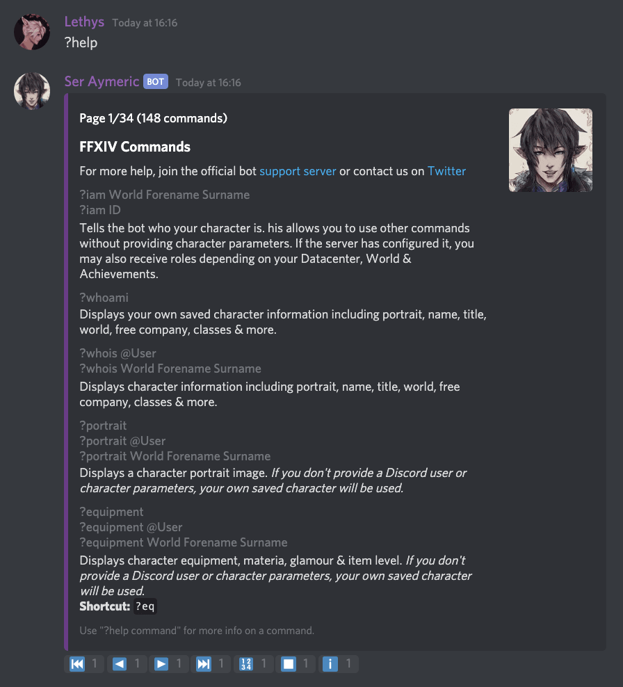 Discord plugin commands mattersvsera