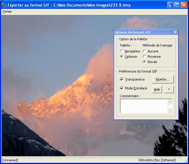 Didacticiel de DSImage Menu Fichier