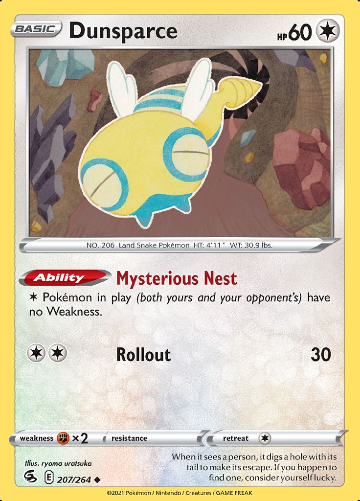 Pokémon Card Database Fusion Strike 207 Dunsparce