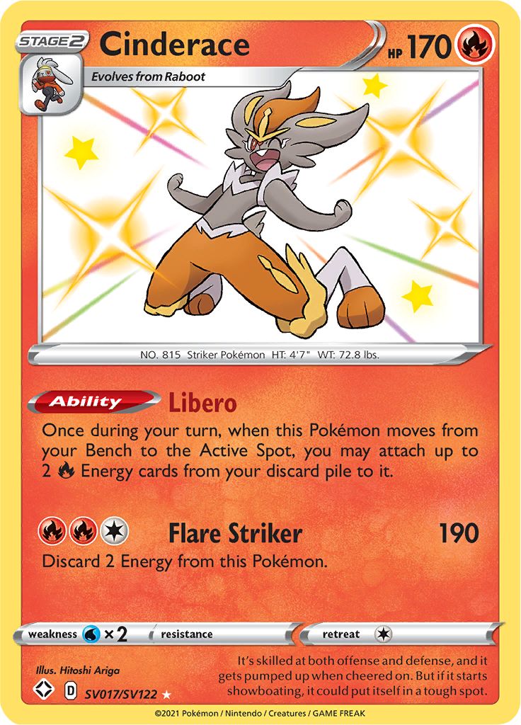 Pokémon Card Database Shining Fates 17 Cinderace