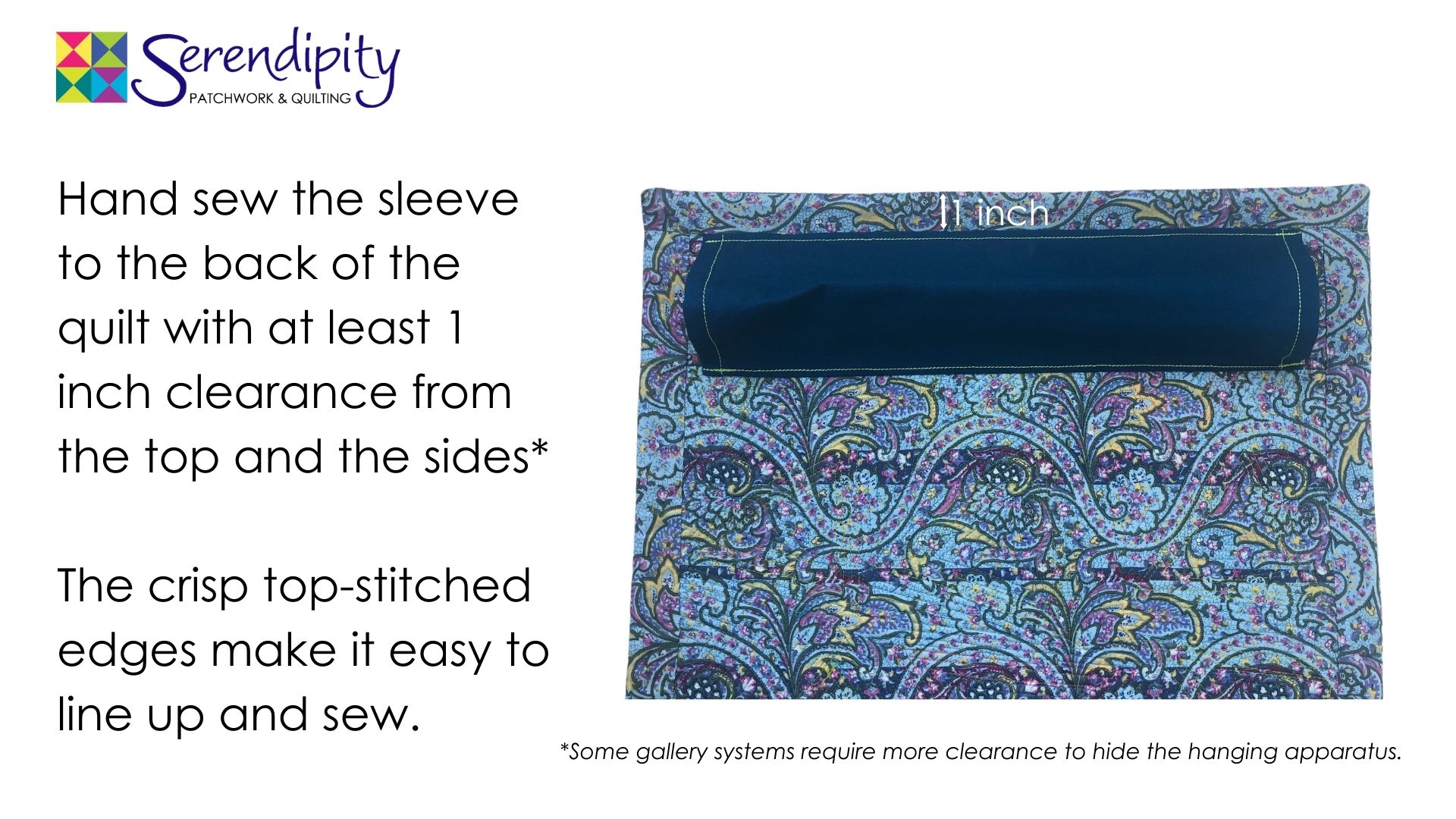 How to Make a Quilt Hanging Sleeve Tutorial Serendipity and the Art