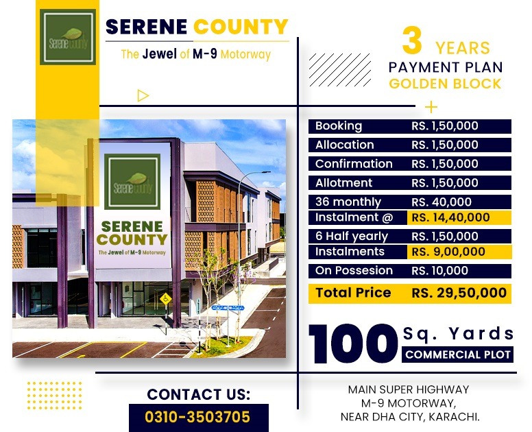100 Sq Yards Commercial to Serene County