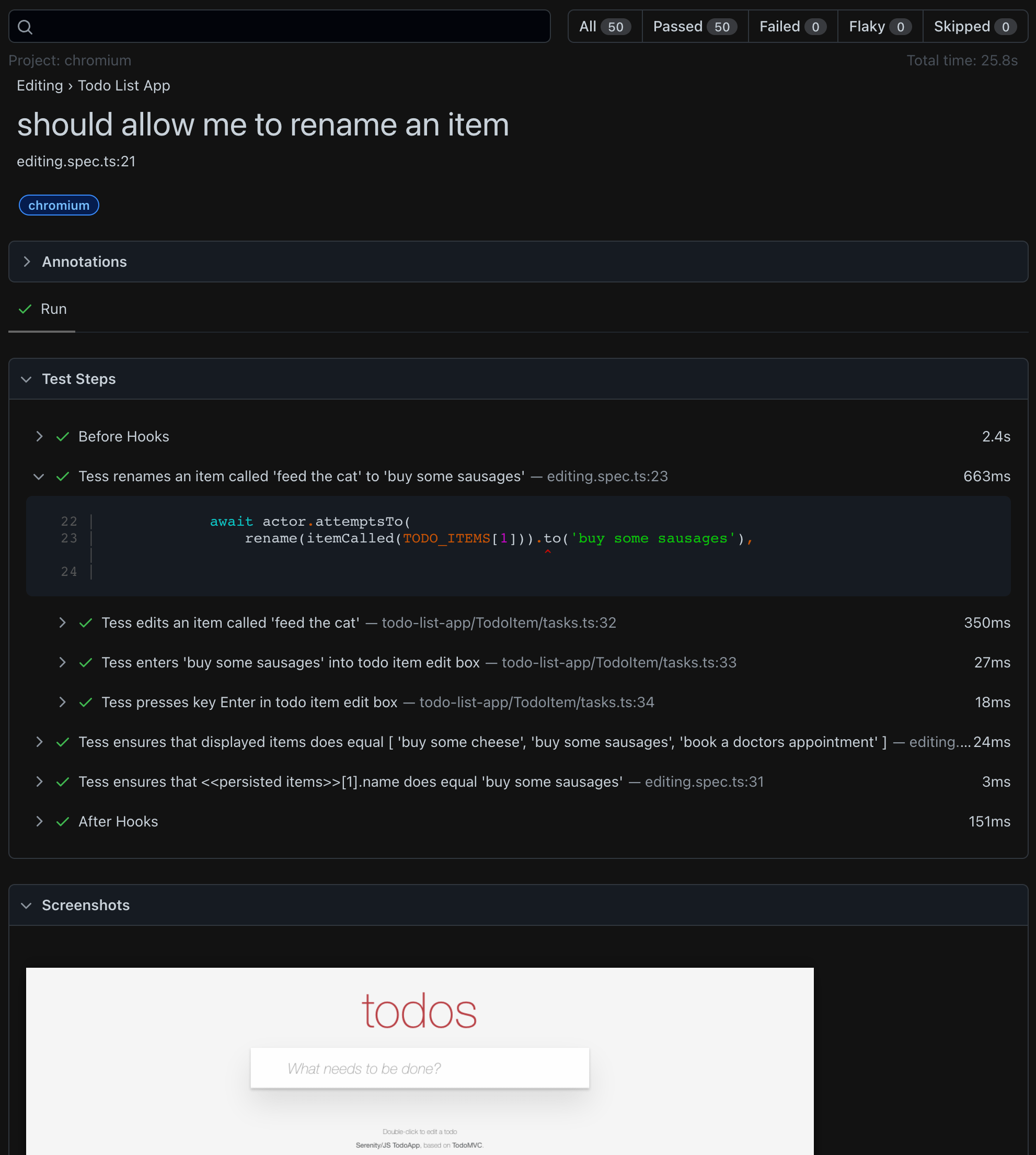 Playwright Test Serenity/JS