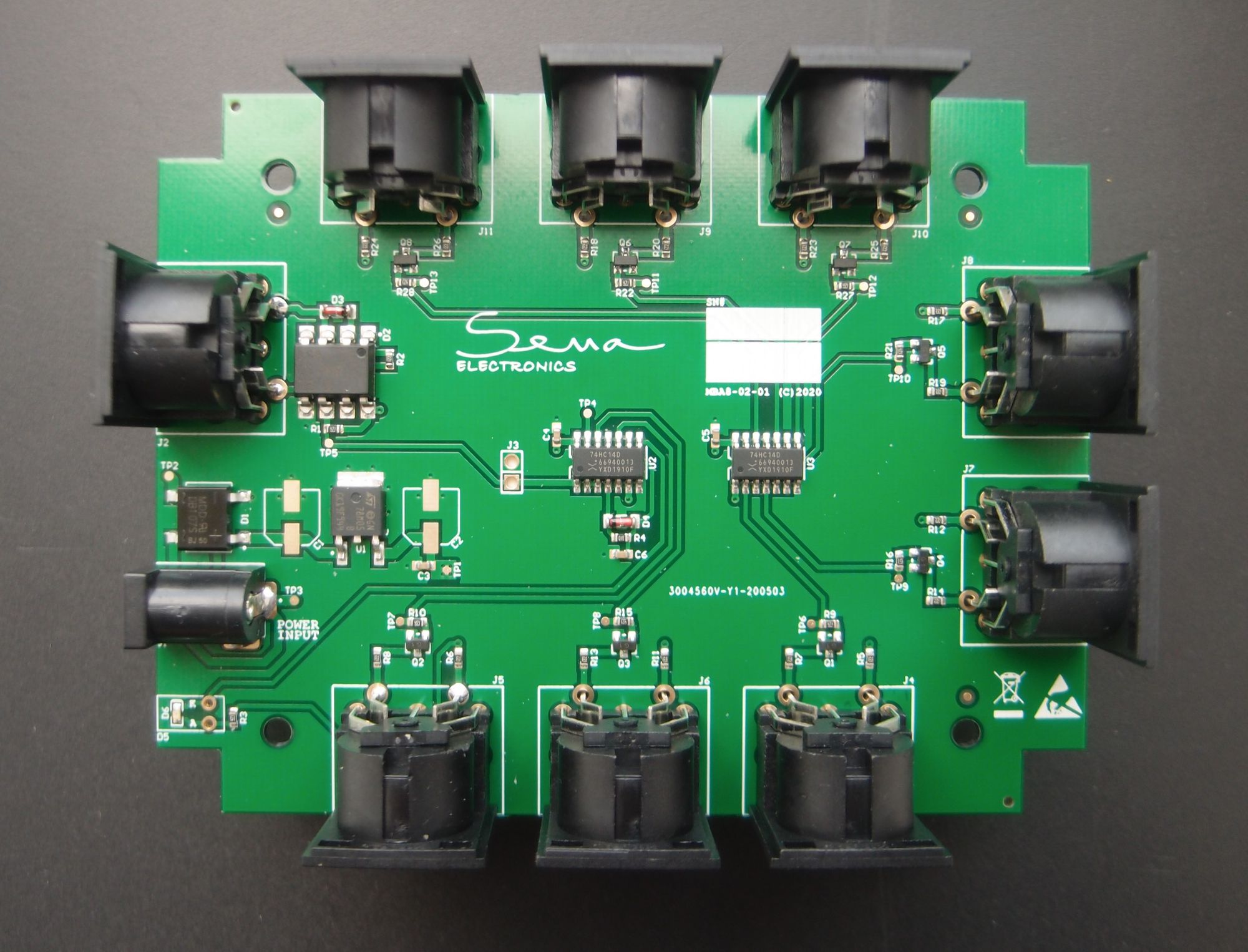8 Way MIDI Thru/Splitter Board Home Studio
