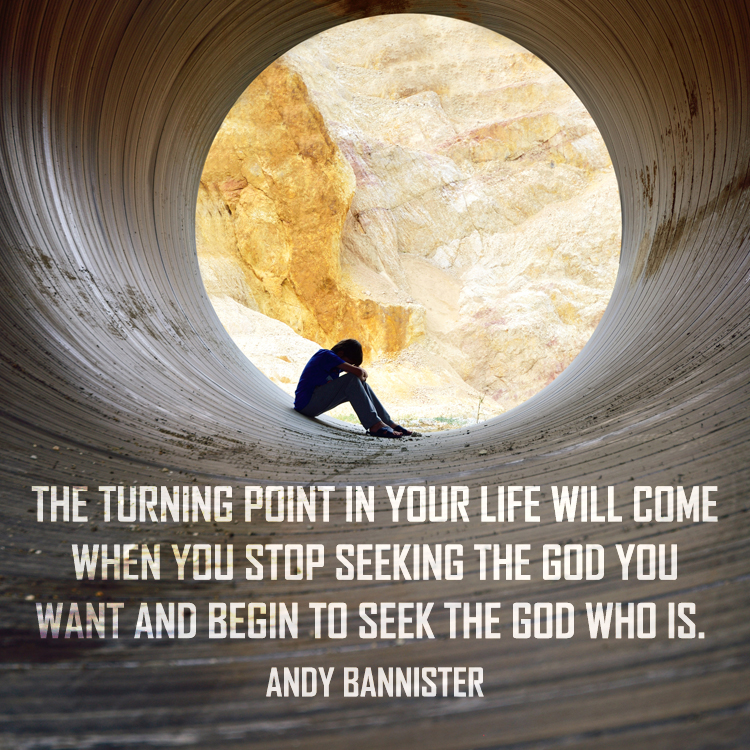 Stop seeking the God you want and begin to seek the God who is.
