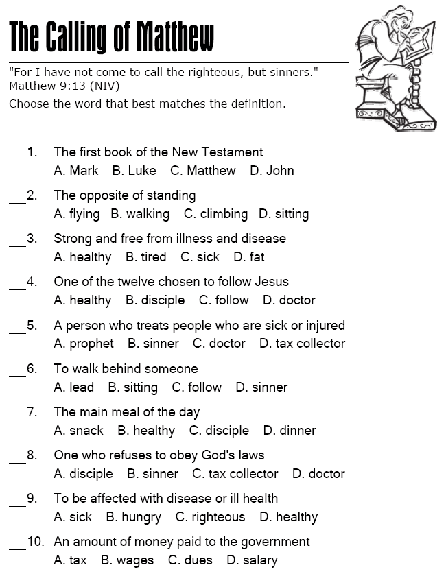 The Calling of Matthew Children's Sermons from Se...