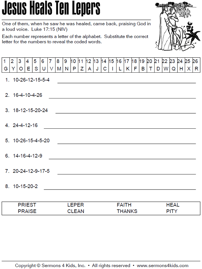 Ten Lepers Decoder Sermons4Kids