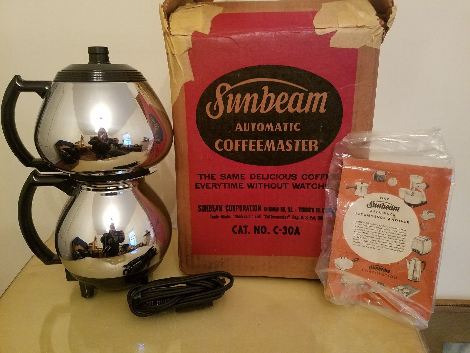 SOLD Vintage Sunbeam 1960’s Retro Coffee Maker w/Box SOLD Aunt
