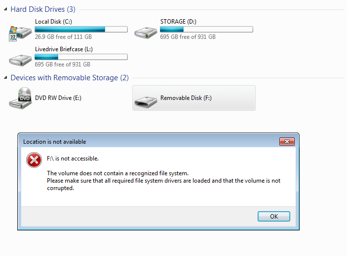 Not Recognized USB Flash Drive Repair SERT Data Recovery Services