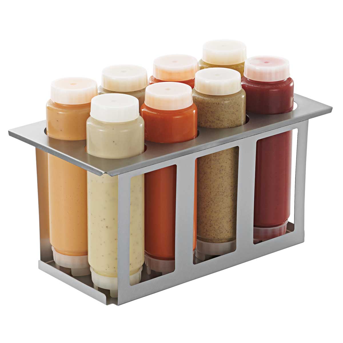 DropIn Holder with 8 FIFO Squeeze Bottles Server Products