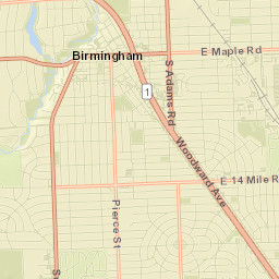 Map Of Birmingham Michigan City Map