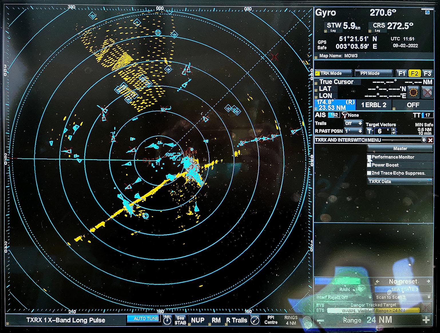 Belgische marine AIS automatic identification system