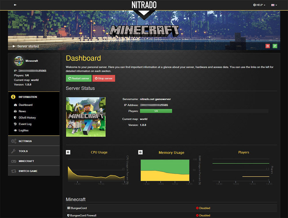 Minecraft Servers : Buy MINECRAFT Server Hosting.