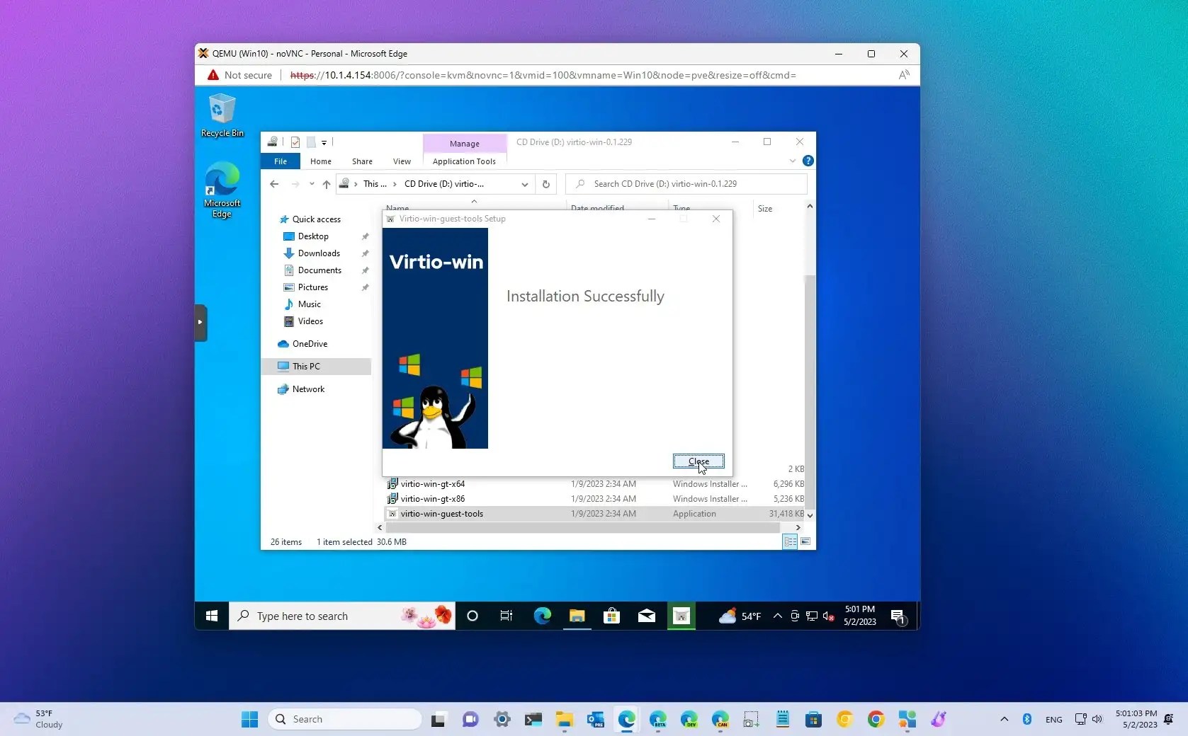How to install VirtIO drivers for virtual machine on Proxmox Server Decode