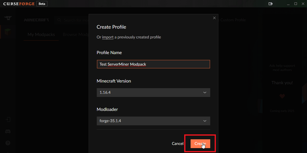 How to create a Custom Modpack Server using