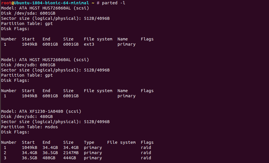 unknown filesystem type linux_raid_member ServerOK