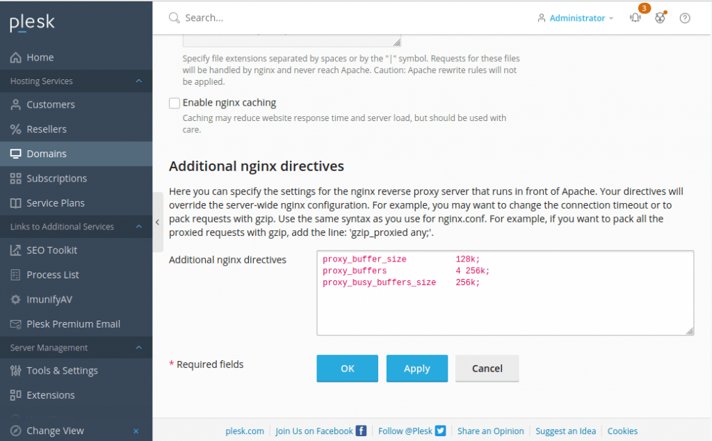 Nginx upstream sent too big header ServerOK