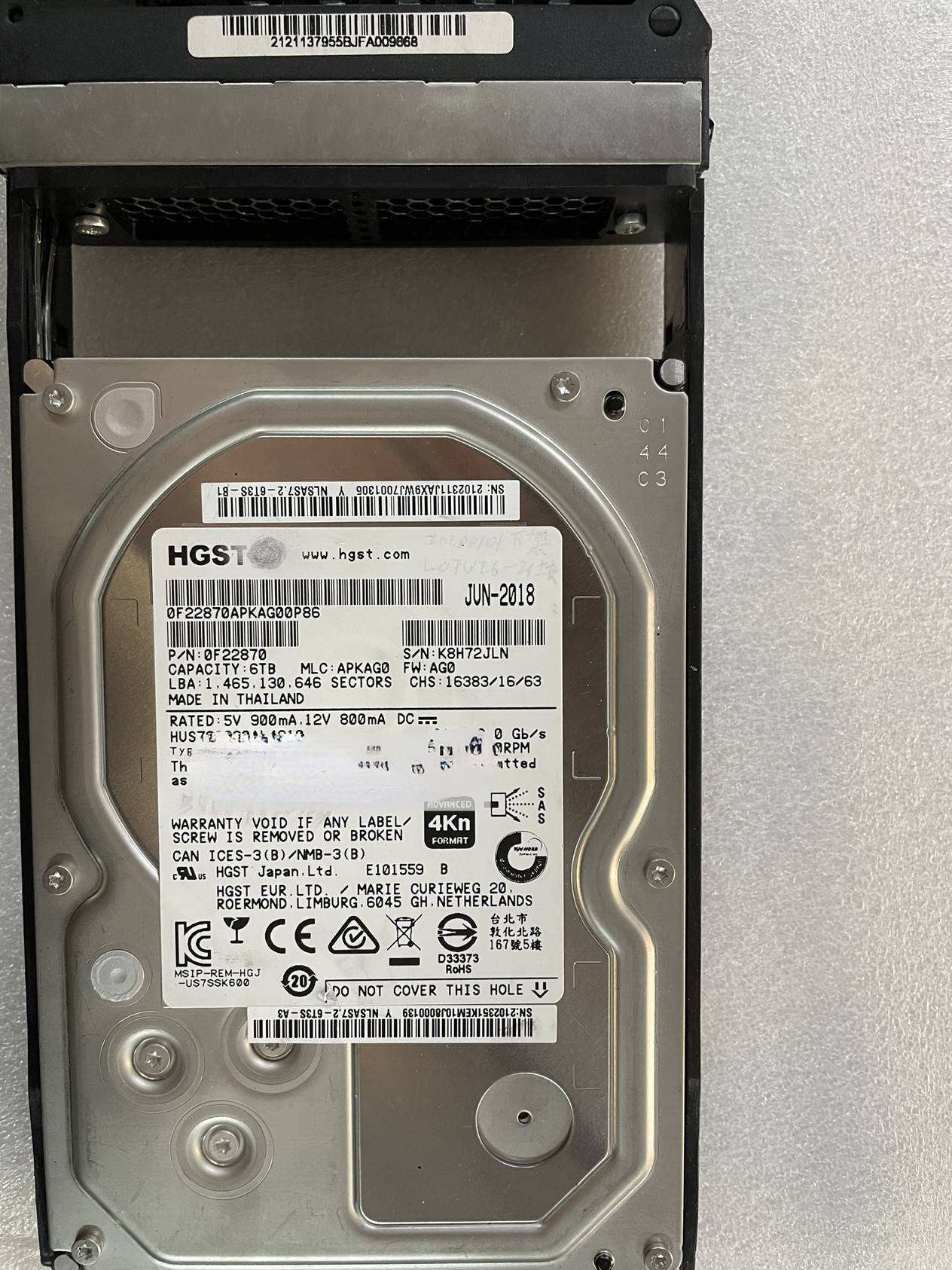 02350MQG 02350MQH 02351KEN 8T 8TB NL SAS 4KN V3 Hard Drive
