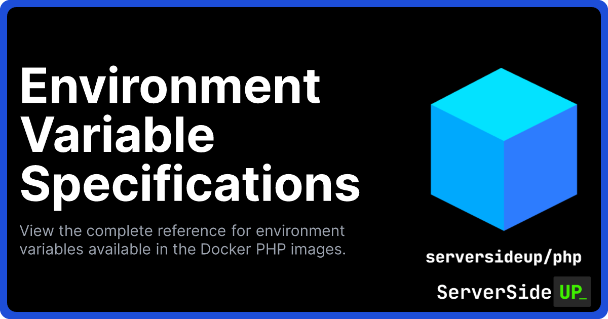 Environment Variable Specifications Docker PHP Server Side Up