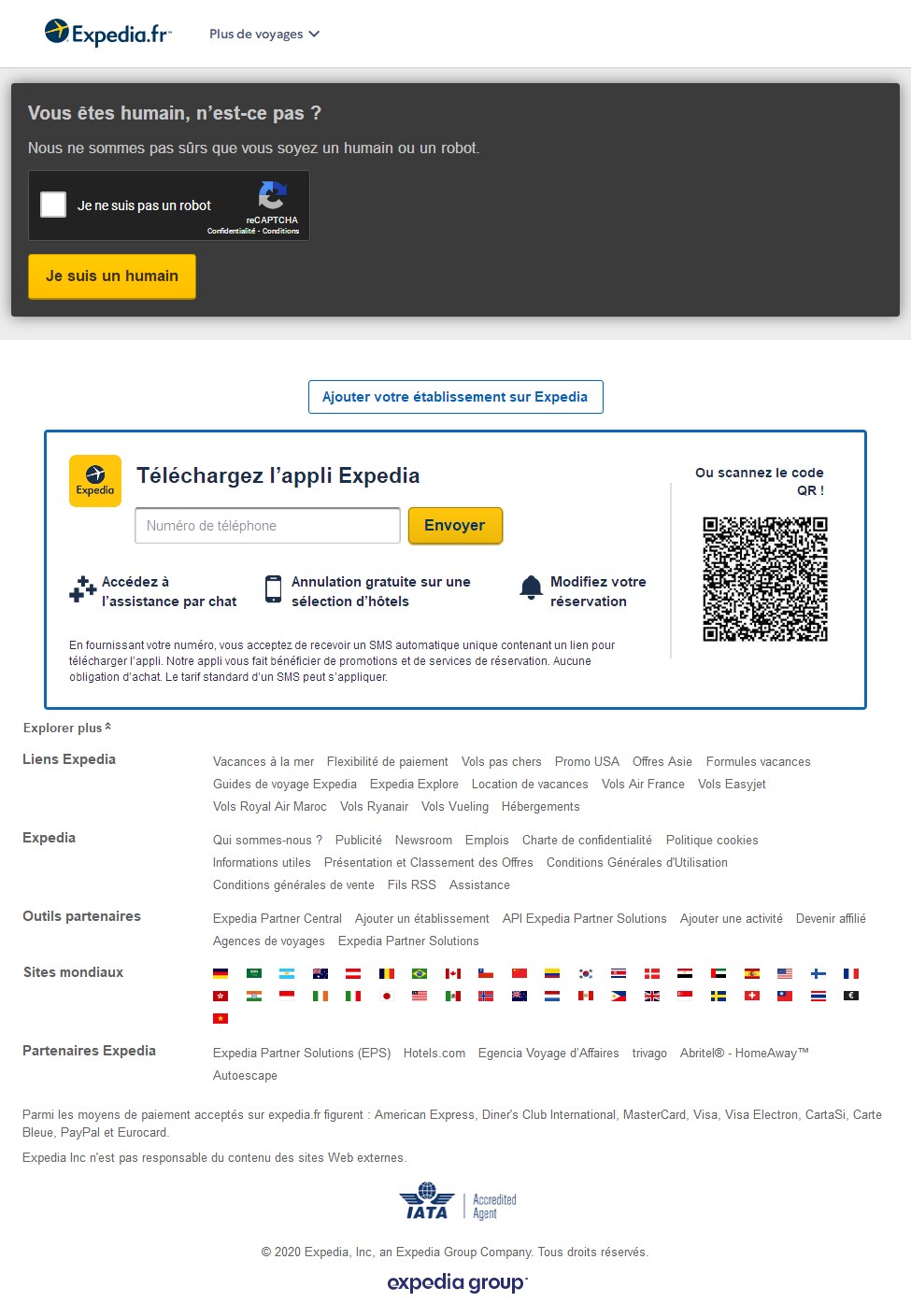 Contacter service client EXPEDIA