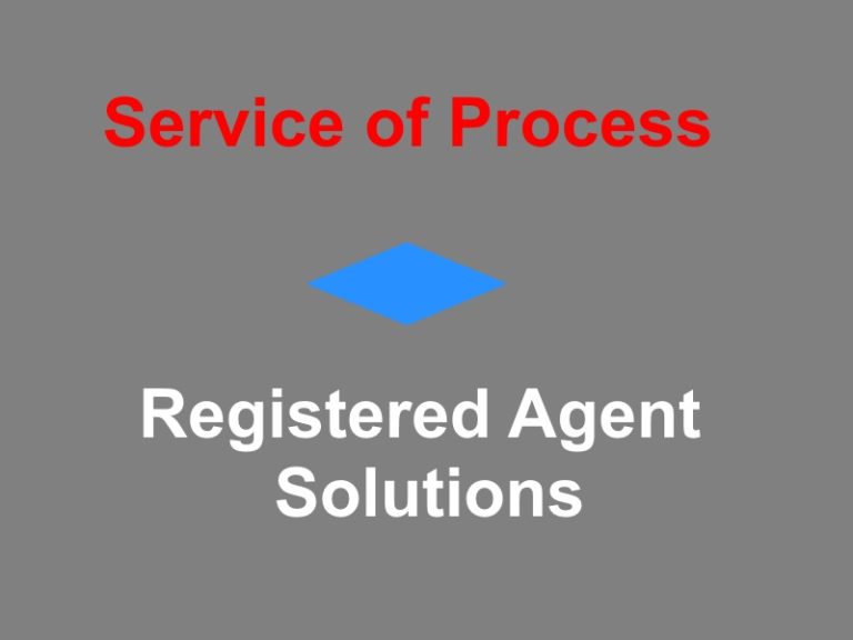 registered agent solutions inc Service of Process Secretary of