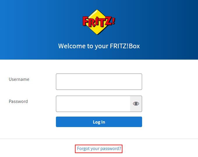 password for the FRITZ!Box user interface FRITZ!Box 6490 Cable