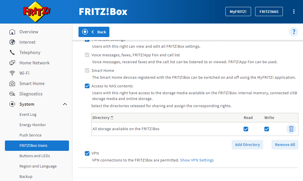 Connecting a FRITZ!Box set up as a VPN client (IPSec) to another FRITZ