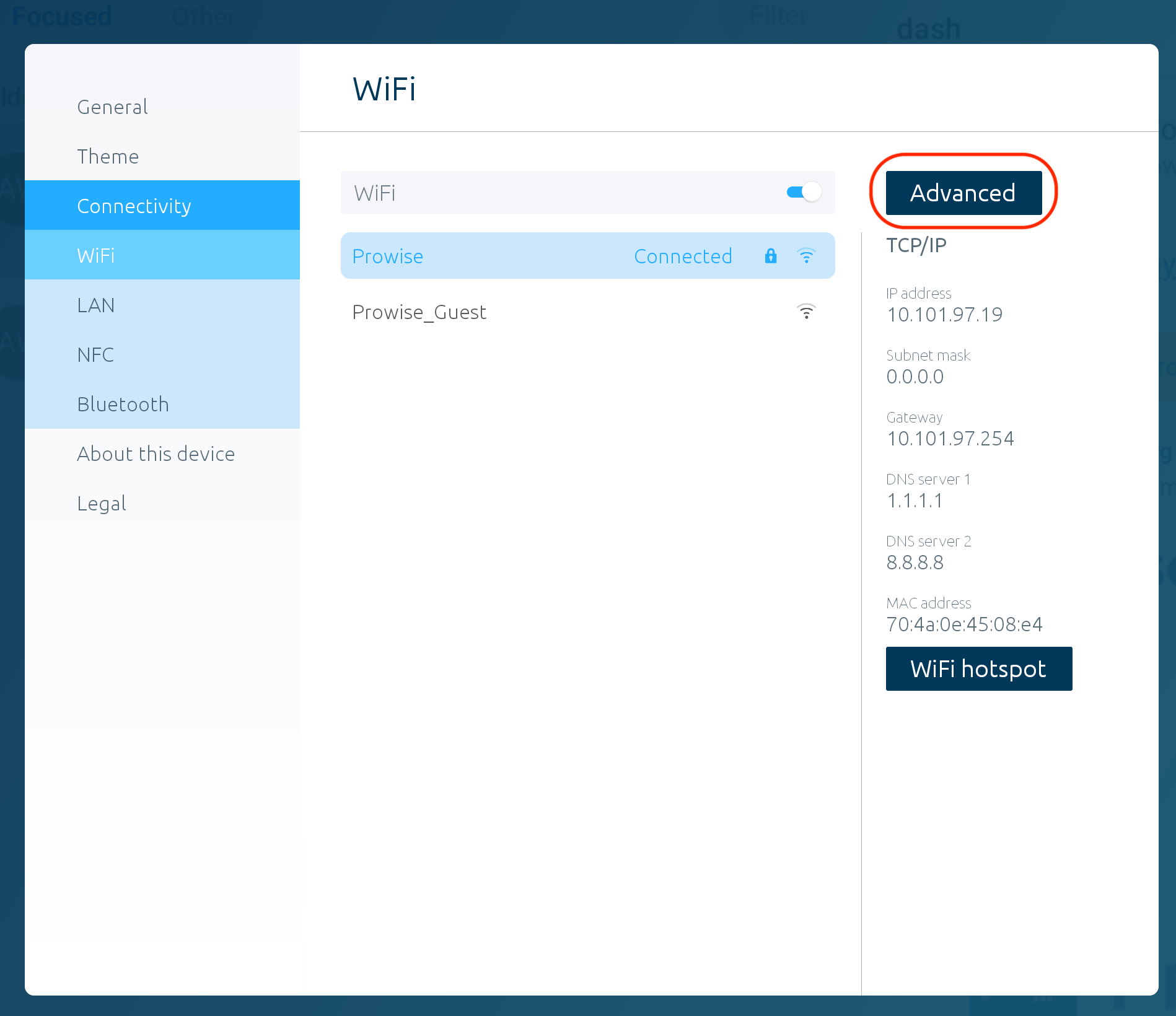 How do I install a WiFi certificate in Central 4.x Prowise Customer