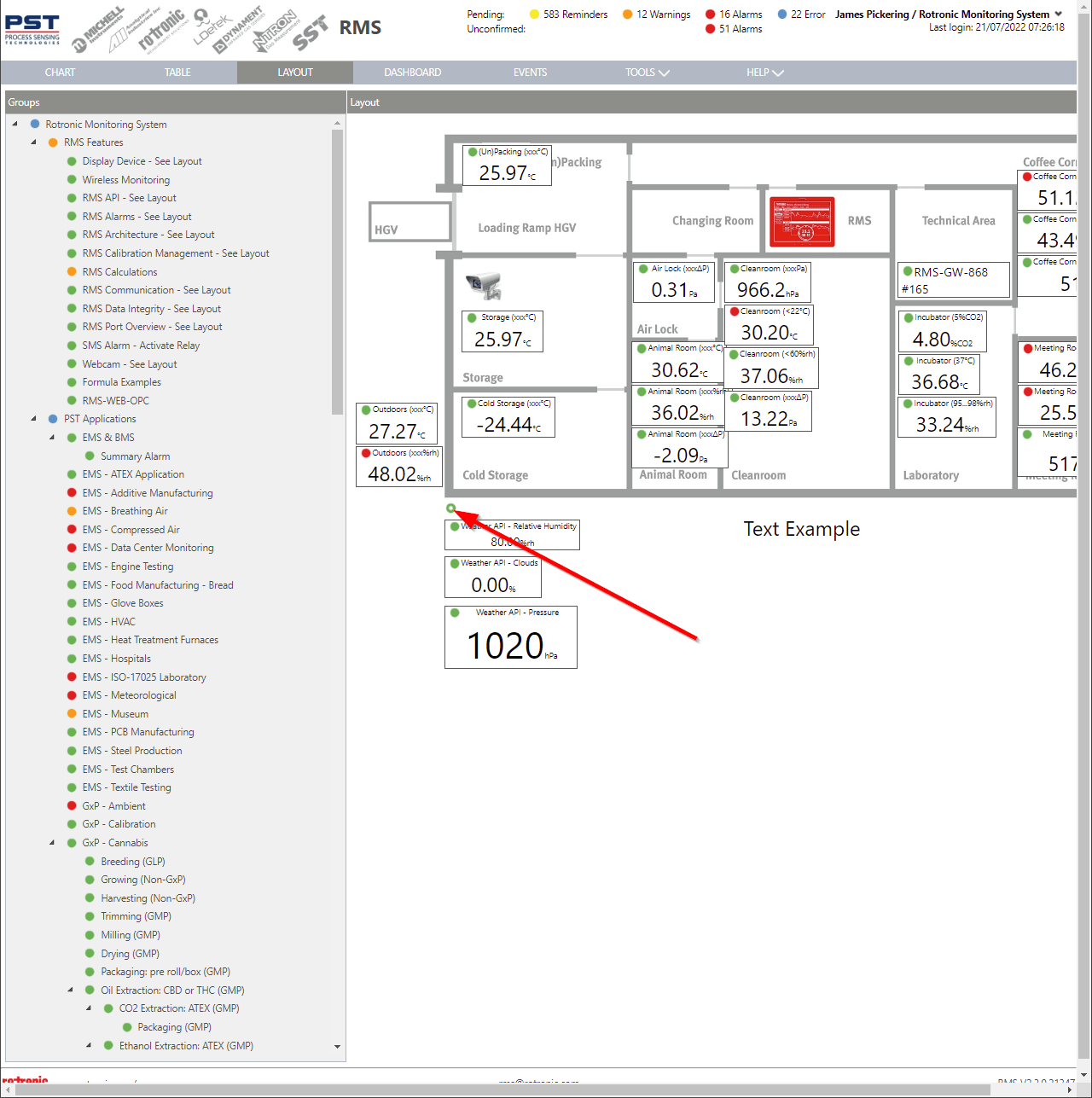 Software Overview > RMS Monitoring Software > Working with the RMS