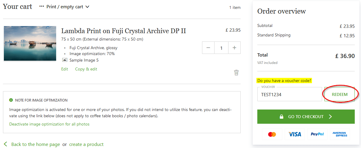 How do I redeem a Gift Certificate or Promo Code? WhiteWall Service