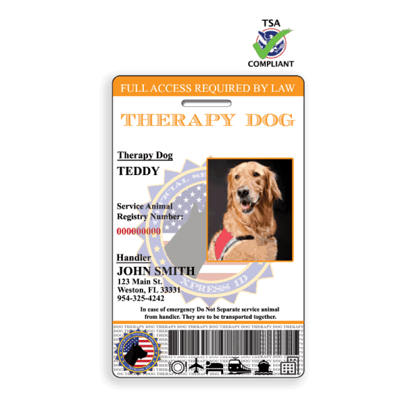 Therapy Dog IDCustom Service Animal Badge